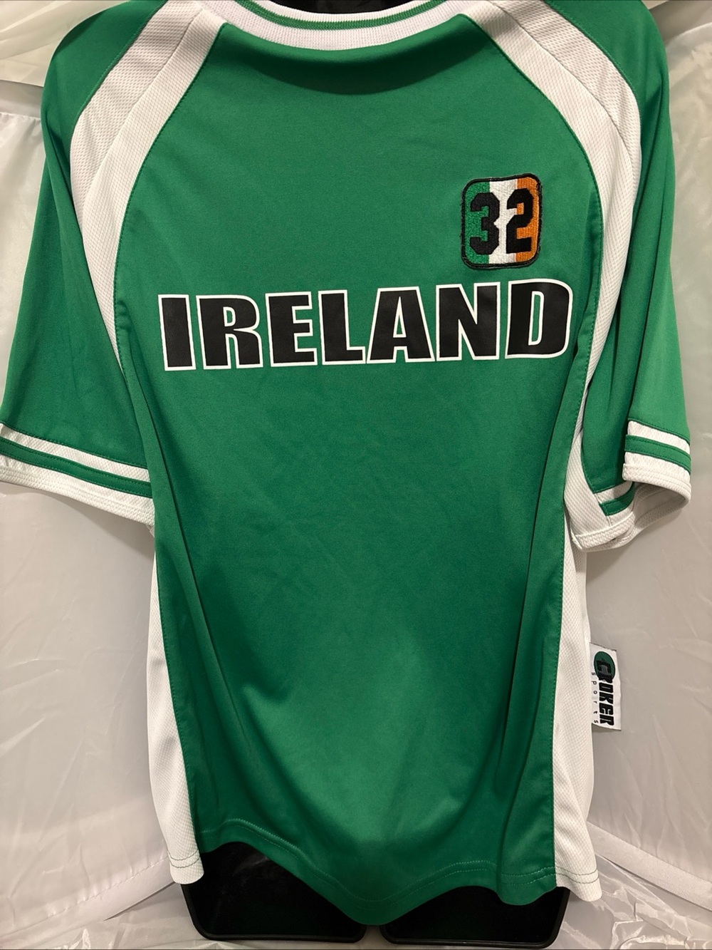Green Athletic wear with White Number 32